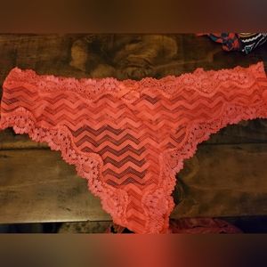 Vs panties,large,coral,thong